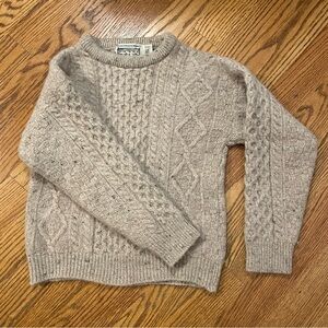 Aran Wool Cable Knit Sweater